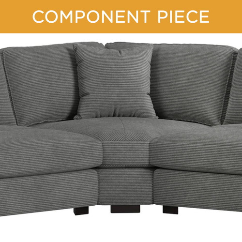 Arizona - Modular Wedge With 1 Pillow 20" - Steno Charcoal