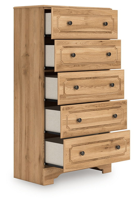 Aleaport - Warm Brown - Five Drawer Chest