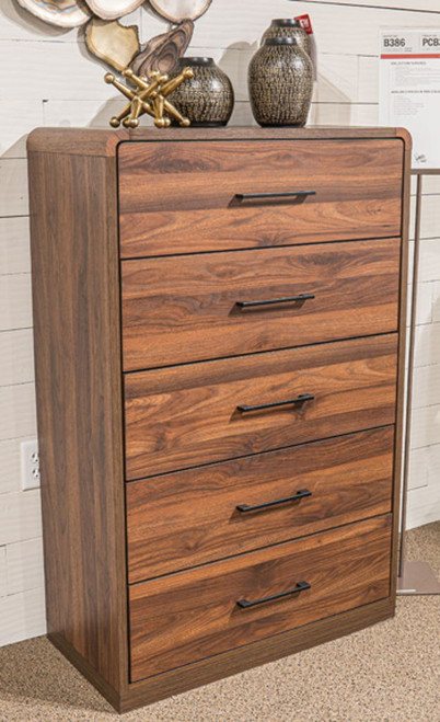 Fortlorn - Walnut Brown - Five Drawer Chest