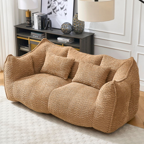 Comfortable Dual Beanbag Chair With High Resilience Foam Core For 2 People