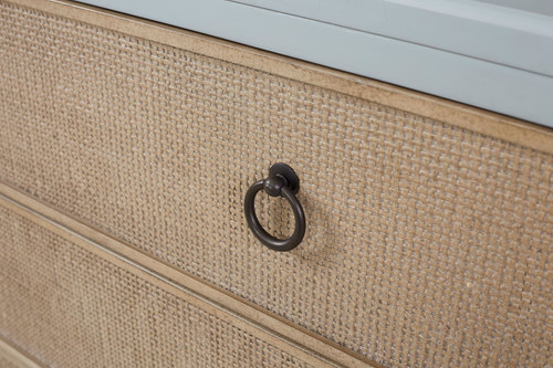 3 Drawers Hall Chest With Cane Fronts