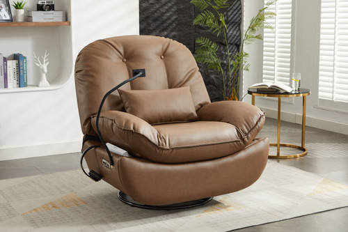 Power Recliner Swivel Glider USB Charger With Bluetooth Music Player, Sleep, Working, Game And Leisure