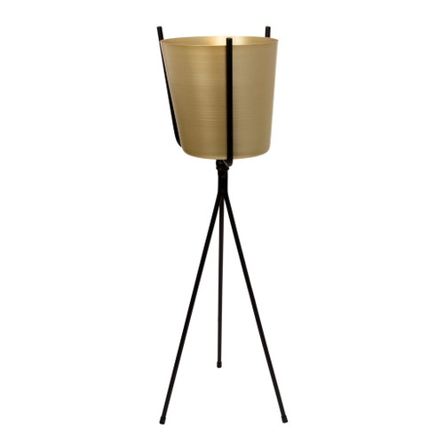 Ec - Gold Metal Planter Tripod 31.5" - Black