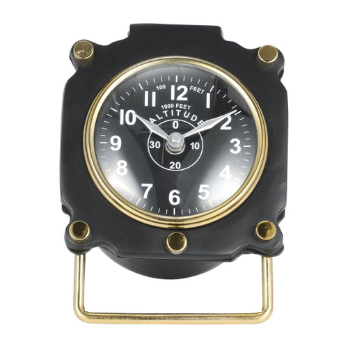 Metal Alightimeter Table Clock 5" - Black Metal Alightimeter Table Clock 5" - Black