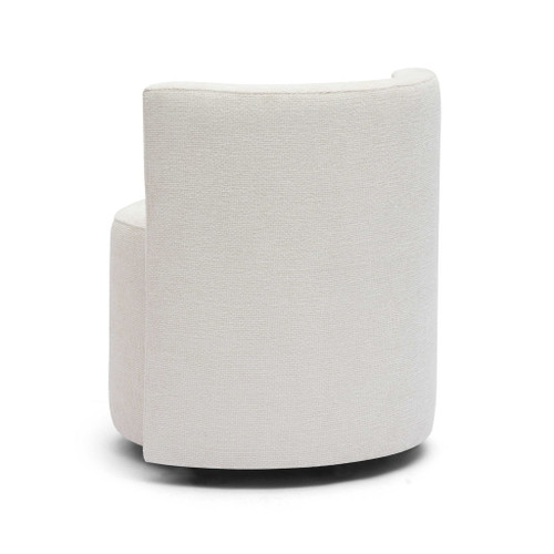 Alyssa - Chenille Rolling Desk Chair - Cream