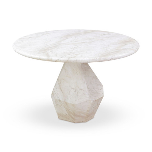 Esme - 48" Indoor / Outdoor Round Dining Table - White