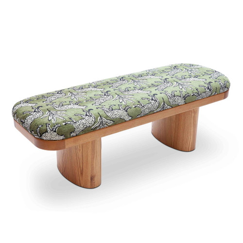 Ollie -  Leopard Jacquard Bench