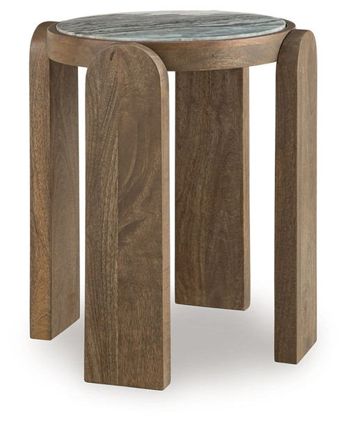 Gavrilley - Gray / White / Brown - Accent Table