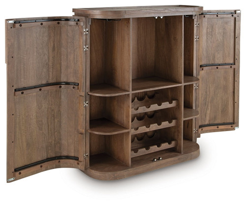 Landermont - Medium Brown - Bar Cabinet