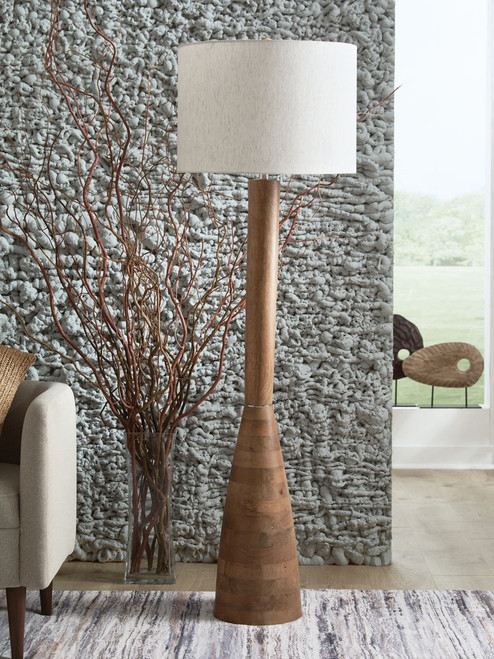 Ailsa - Natural Brown - Wood Floor Lamp