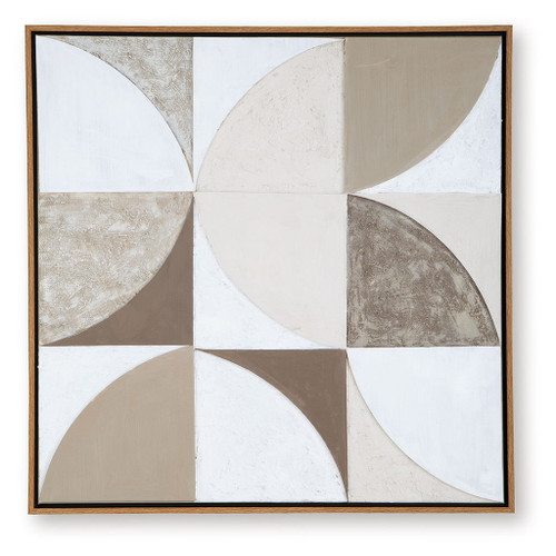 Harelman - Tan / Taupe / White - Wall Art