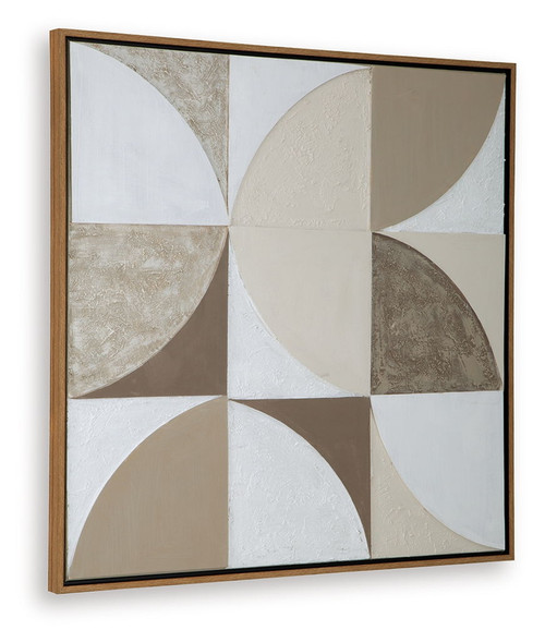 Harelman - Tan / Taupe / White - Wall Art