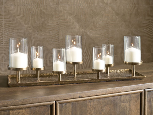 Wallmond - Antique Brass Finish - Candle Holder