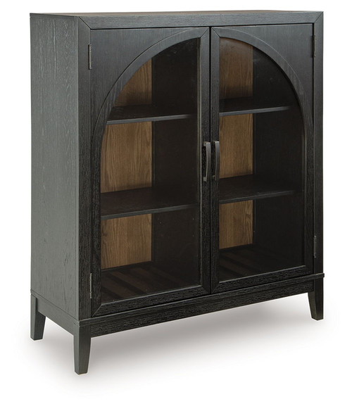 Armenleigh - Black / Brown - Bar Cabinet