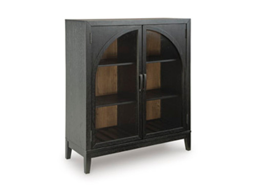 Armenleigh - Black / Brown - Bar Cabinet