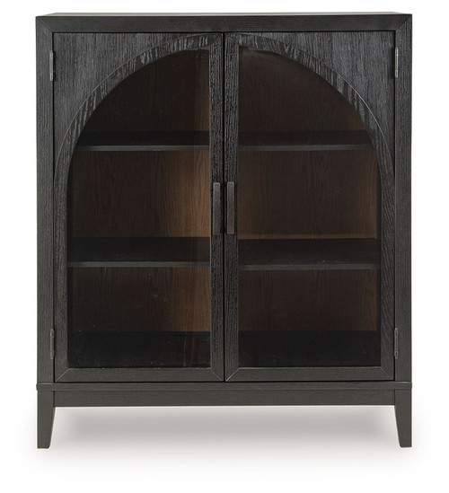 Armenleigh - Black / Brown - Bar Cabinet