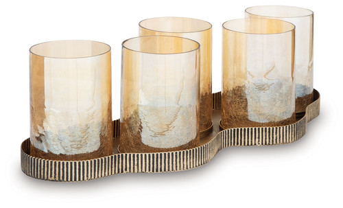 Evereton - Antique Gold Finish - Candle Holder