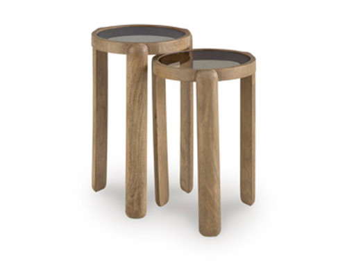 Jossor - Light Brown - Accent Table Set (Set of 2)