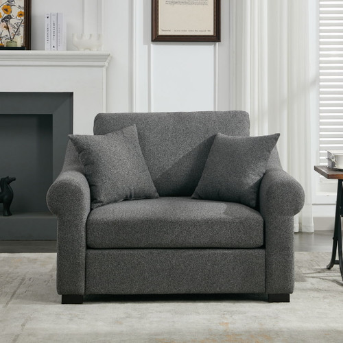 Modern Chenille Oversized Armchair, Chair And A Half, Single Sofa