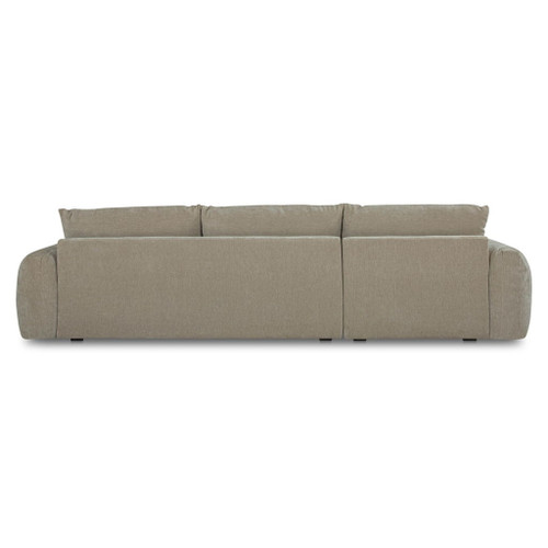 Berga - Sectional Pebble Left Stationary Sofa - Gray