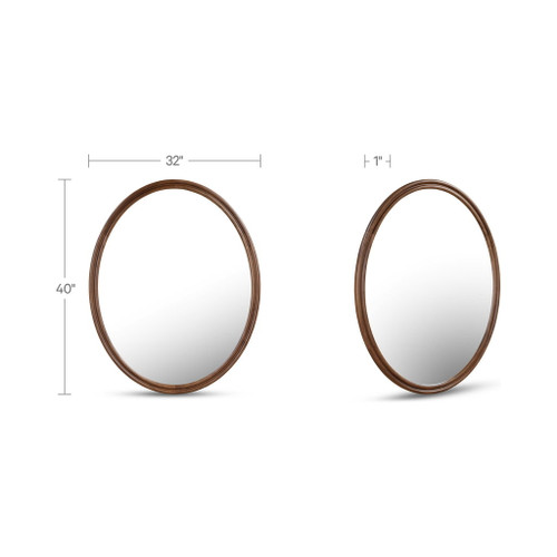 Alcott - Accent Oval Mirror - Walnut