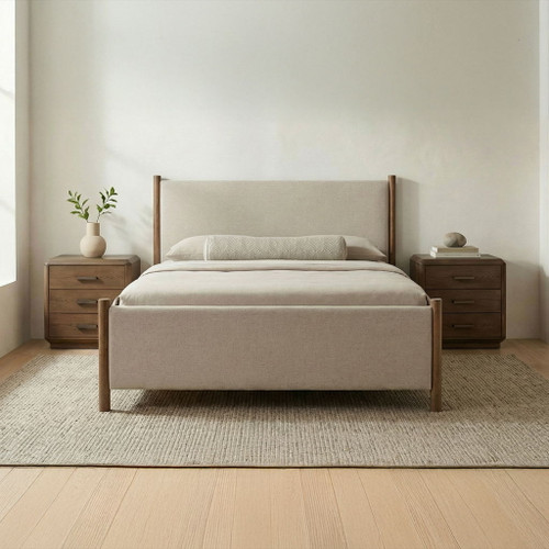 Warren - King Panel Bed - Beige