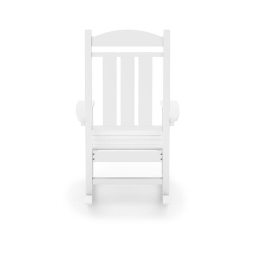 Traditional Porch Rocker Classic HDPE Poly Lumber For Porch, Patio, And Garden Comfort