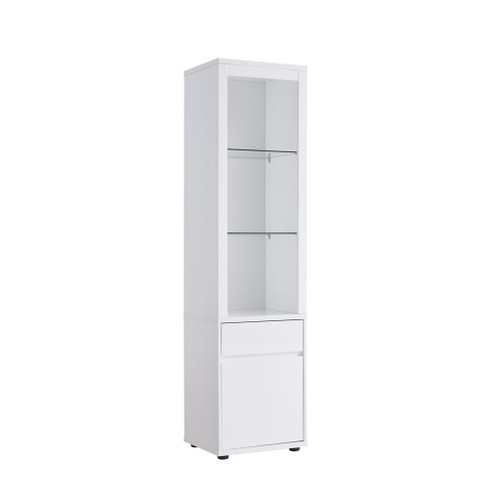 Modern Wine Showcasing Cabinet With Two Glass Shelves And Storage Cabinet