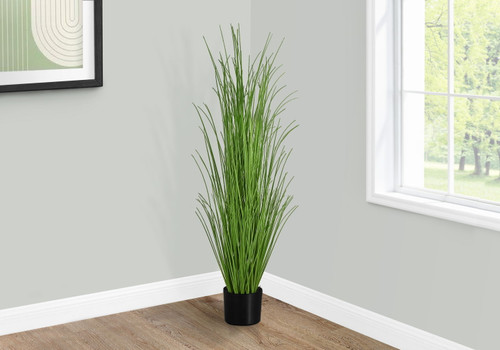 47" Tall, Artificial Plant, Grass Tree, Indoor, Faux, Fake, Floor, Greenery, Potted, Real Touch, Decorative - Green / Black