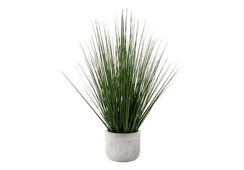 21" Tall, Artificial Plant, Grass, Indoor, Faux, Fake, Table, Greenery, Potted, Real Touch, Decorative - Green / White
