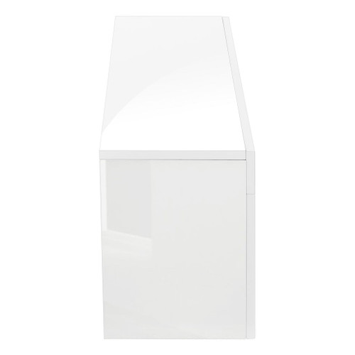 TV Stand, Console, Media Entertainment Center, Storage Cabinet, Glossy Contemporary & Modern - White