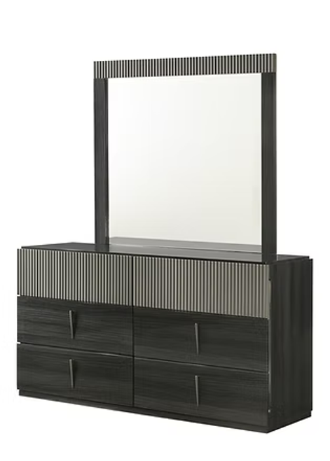 Raven Modern Bedroom Set in Gray