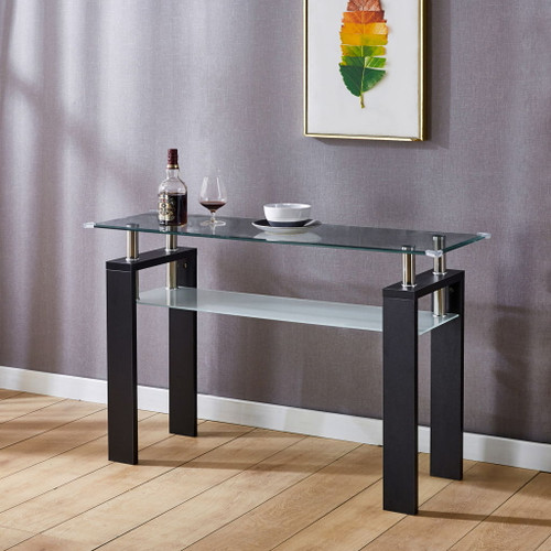 Clear Glass Top Side Table, Modern Design For Home