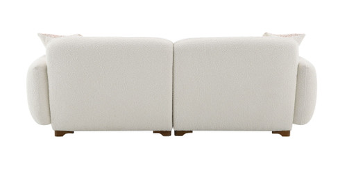 Darius - Boucle Sofa With 2 Toss Pillows - Beige
