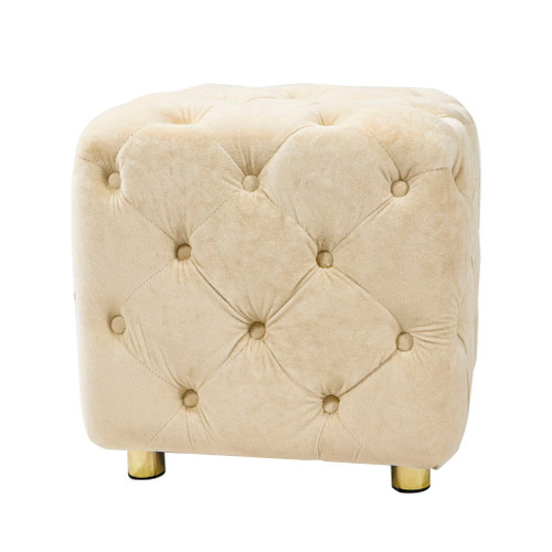 Modern Upholstered Ottoman, Exquisite Small End Table, Soft Foot Stool, Dressing Makeup Chair, Comfortable Seat For Living Room, Bedroom, Entrance