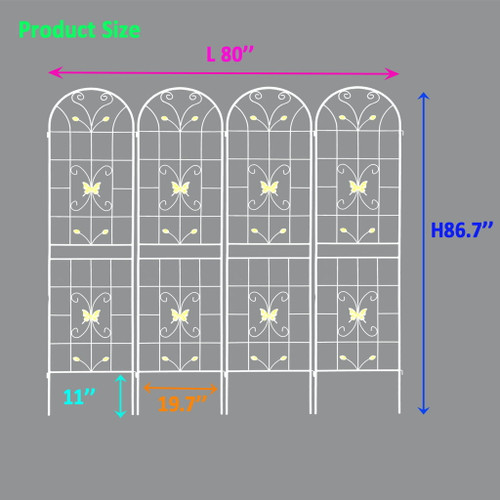 Garden Metal Trellis Rustproof Trellis For Climbing Plants Outdoor Flower Support