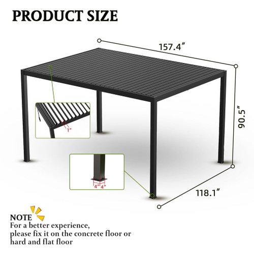 Premium Louver Pergola Aluminium Frame & Louvers