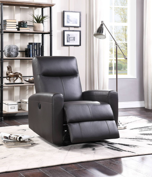 Blane - Top Grain Leather Match Power Motion Recliner - Brown