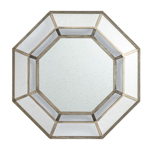 Oversized Octagon Mirror, Mid Century Modern Accent Mirror, For Living Room, Entryway, Bedroom, Hallway - Silver