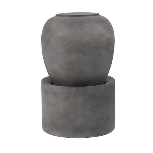 Heavy Outdoor Cement Fountain Antique, Cute Unique Urn Design Water Feature For Home Garden