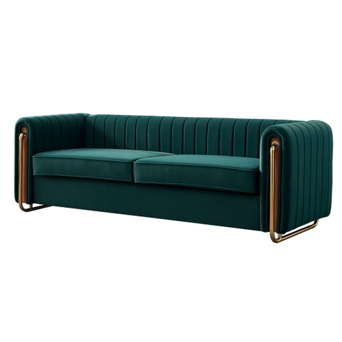 Contemporary Velvet Sofa Couch For Living Room