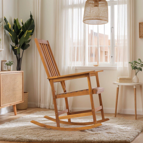 Acacia Indoor Rocking Chair, Outdoor Solid Patio Furniture
