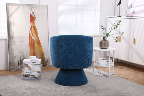 Swivel Accent Chair Armchair, Round Barrel Chair For Living Room Bedroom - Teal