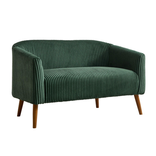 Modern Loveseat Couch Sofa With Corduroy Upholstery, 2 Seat