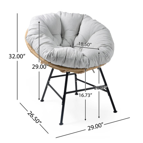 Palos - Outdoor Wicker Lounge Chair (Set of 2) - Brown / Light Gray