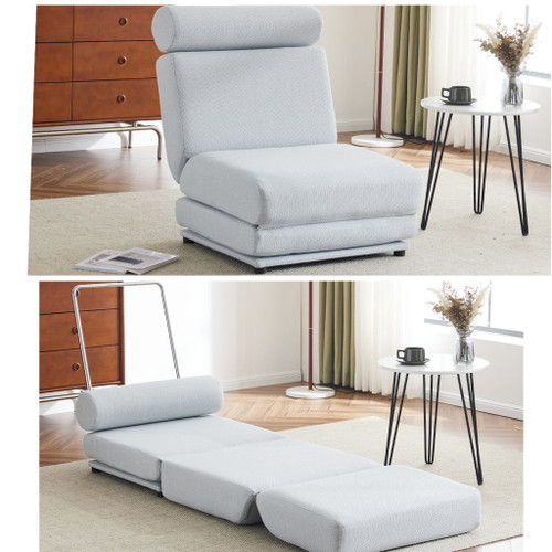 Foldable Single Chair Sofa Bed With Pillow, Easy To Store, Breathable And Wearable