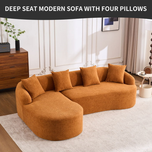 Combined Sofa With 4 Pillows