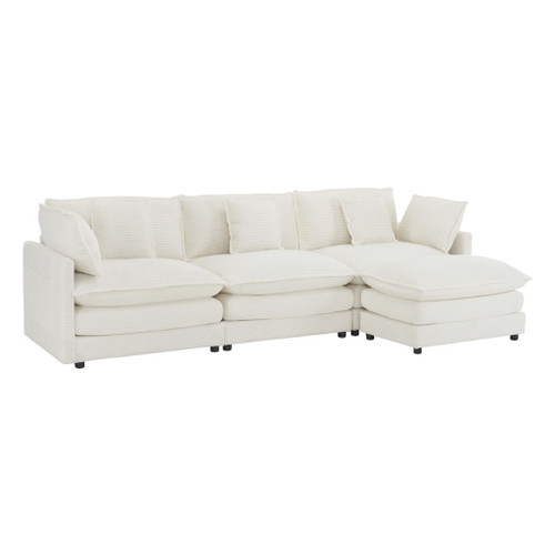 Modern Modular Sectional Sofa With Side Storage Pockets For Living Room