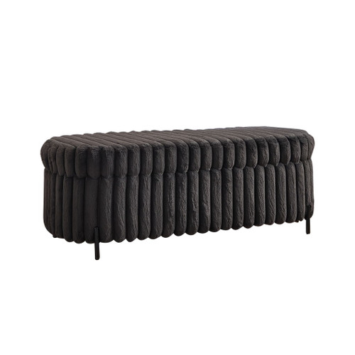 Flip Top Storage Bench With Metal Legs