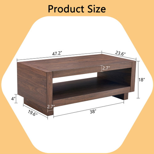 Modern Minimalist Rectangular Coffee Table